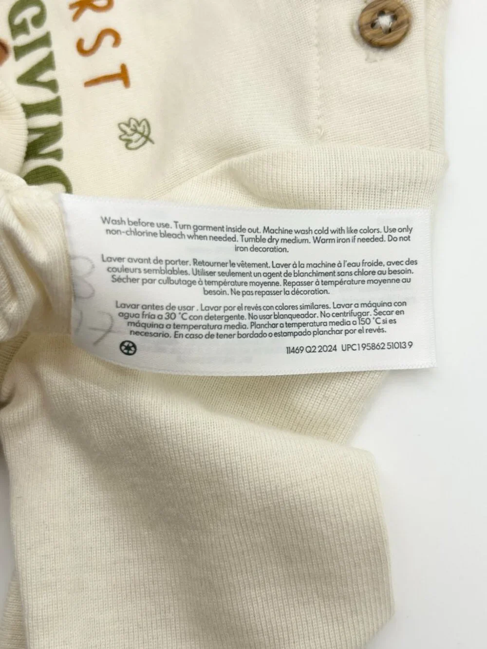 Carter's Unisex Newborn Long Sleeve First Thanksgiving Bodysuit